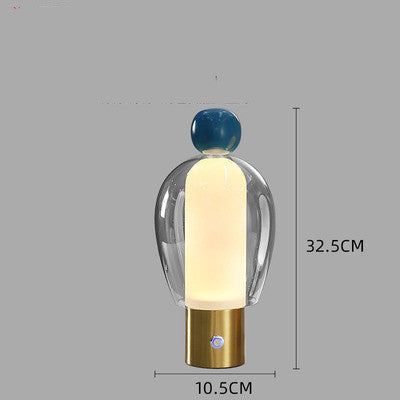 Lampe de table en verre simple